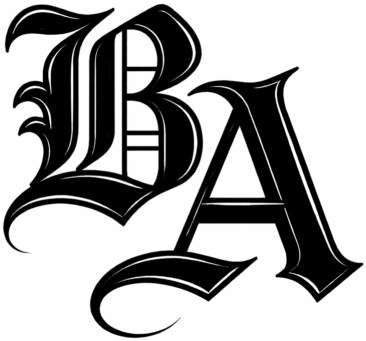 Brief Article Logo - BA Gothic Monogram