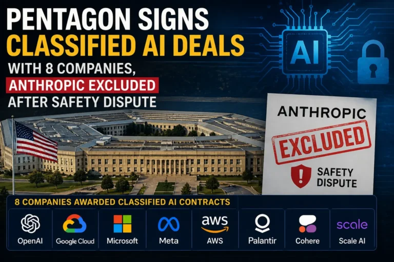 Pentagon AI deals 2026 classified contracts Anthropic excluded