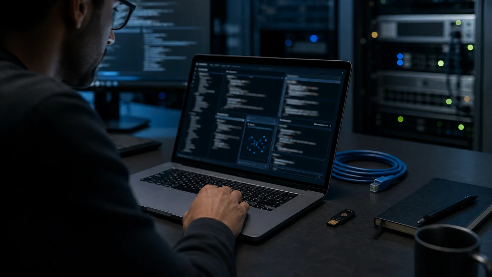 AI agent sandboxes realistic cybersecurity workspace photo